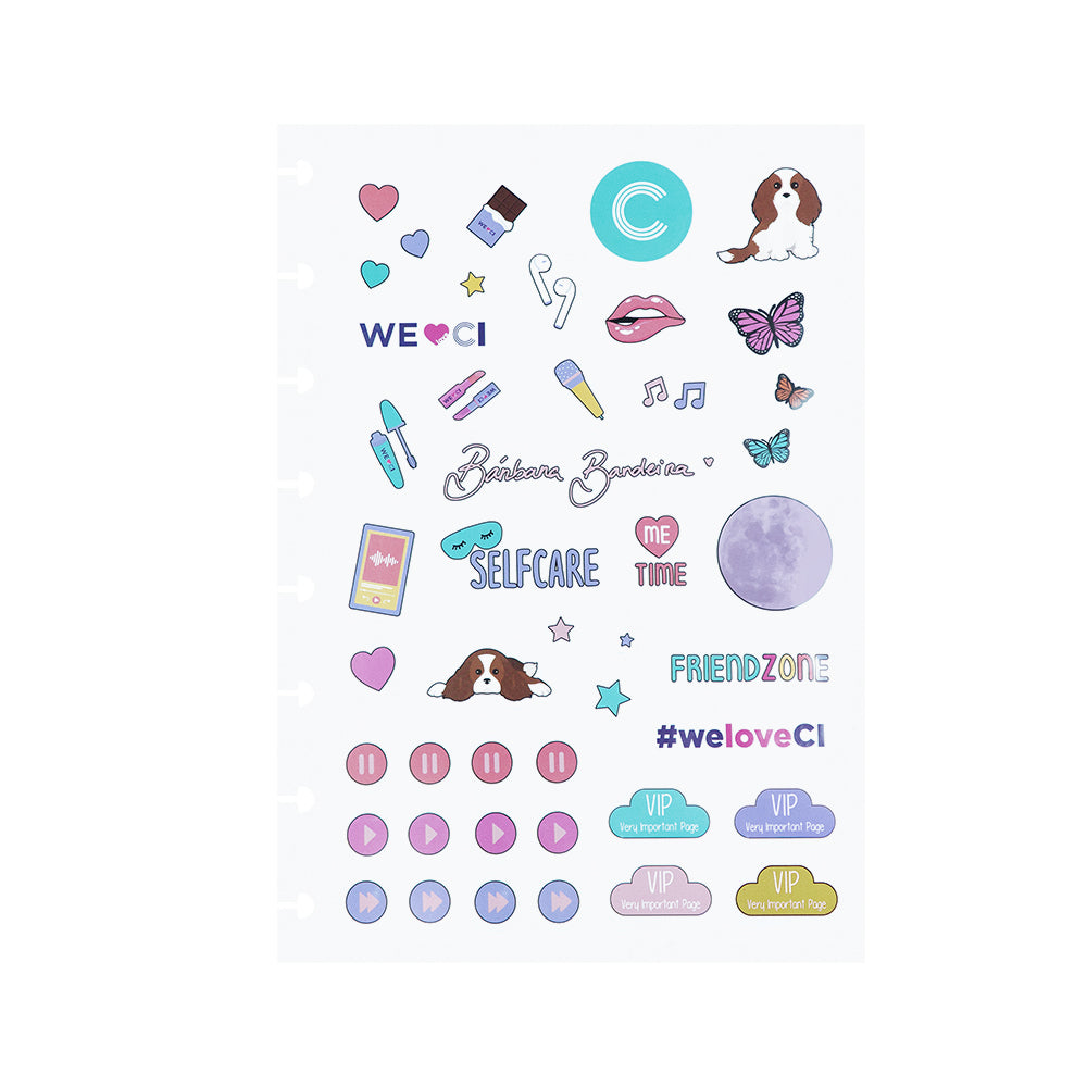 Folha de Adesivos Butterfly