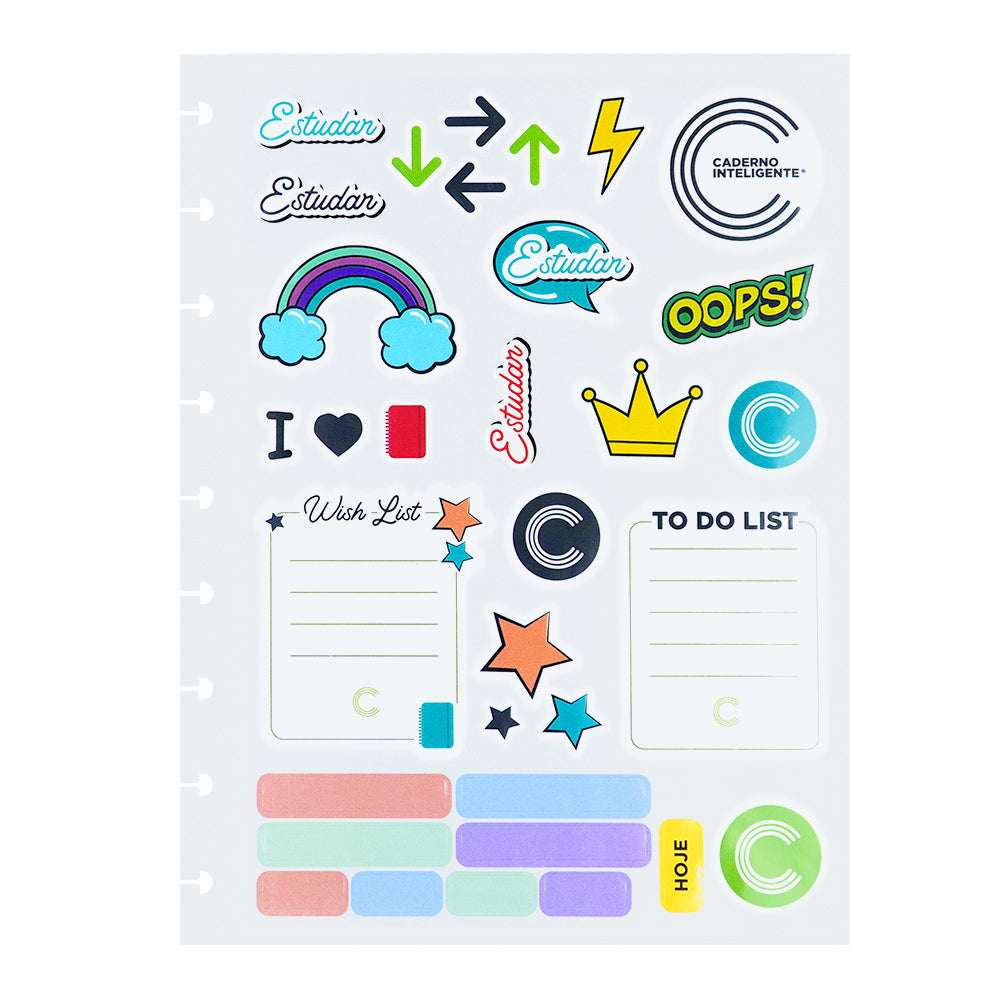 Folha de Adesivos Cool