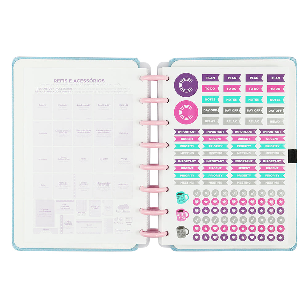 Agenda Inteligente Azul Pastel