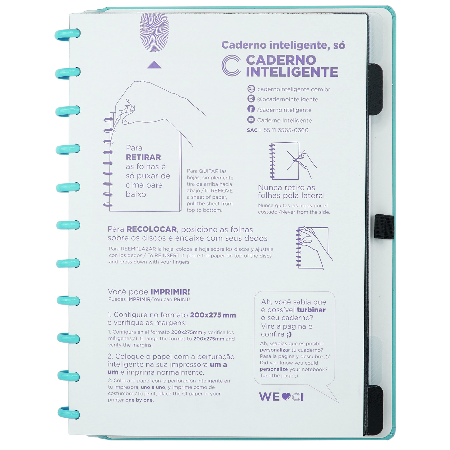 Caderno All Aquamarine
