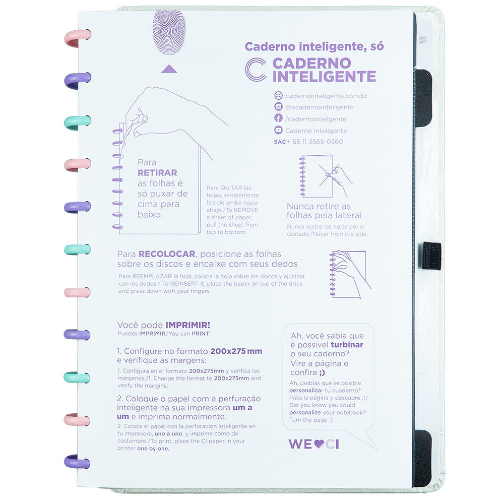 Caderno Let's Glitter Colorful