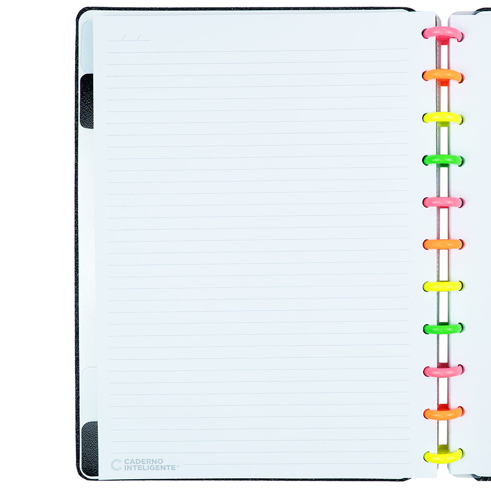 CADERNO LETS GLITTER NEON BLACK