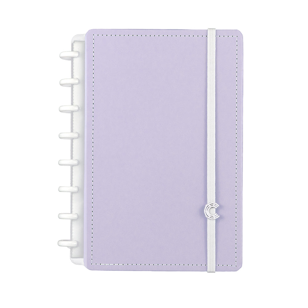 CADERNO LILÁS PASTEL