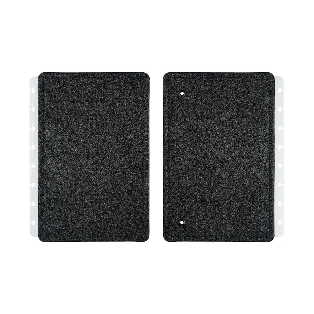 CAPA E CONTRACAPA LETS GLITTER NEON BLACK Caderno Inteligente ®