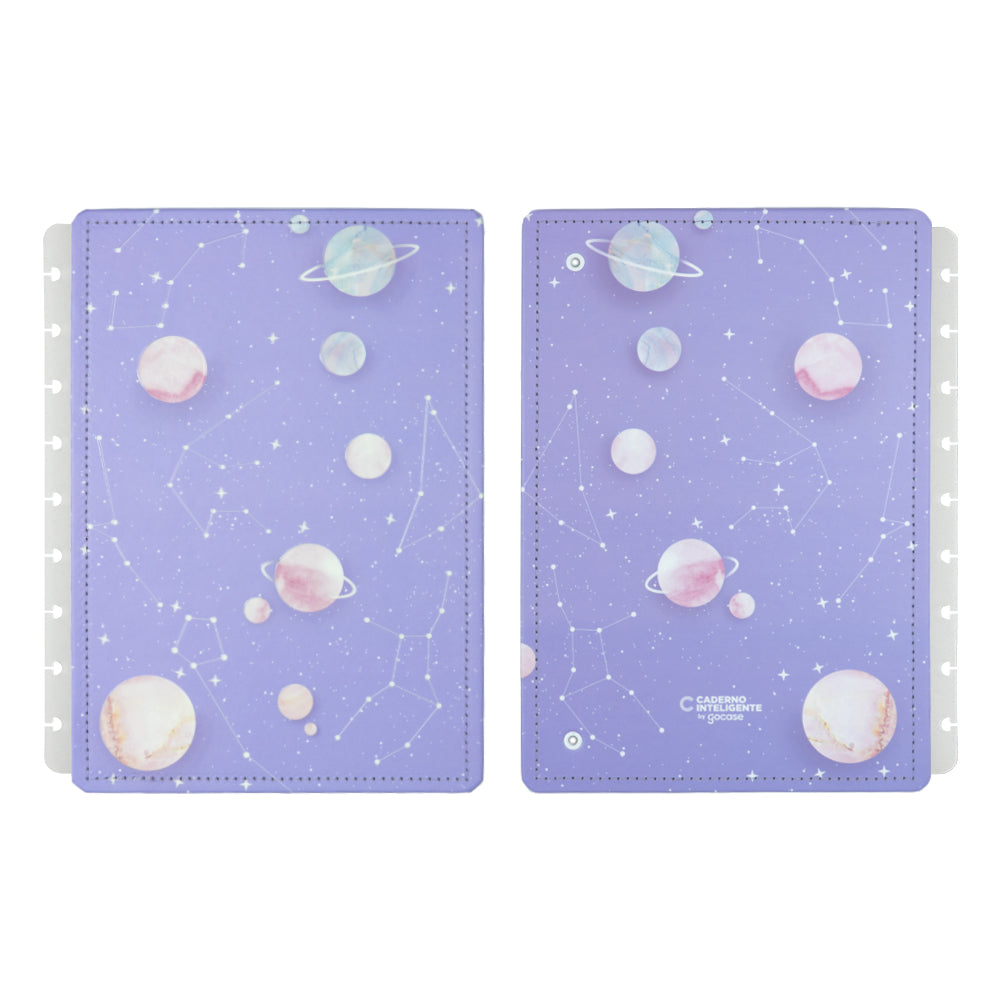CAPA E CONTRACAPA PURPLE GALAXY BY GOCASE Caderno Inteligente ®