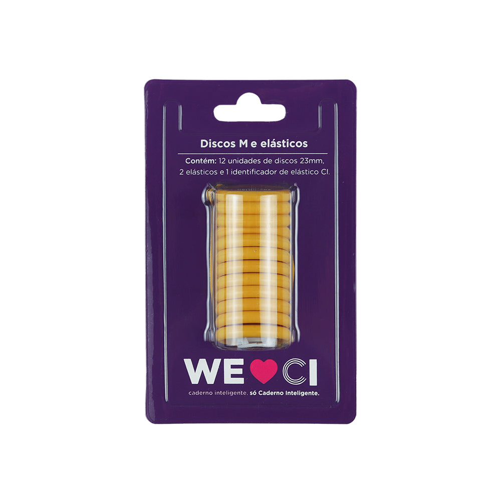 DISCOS + ELÁSTICO AMARELO SOL