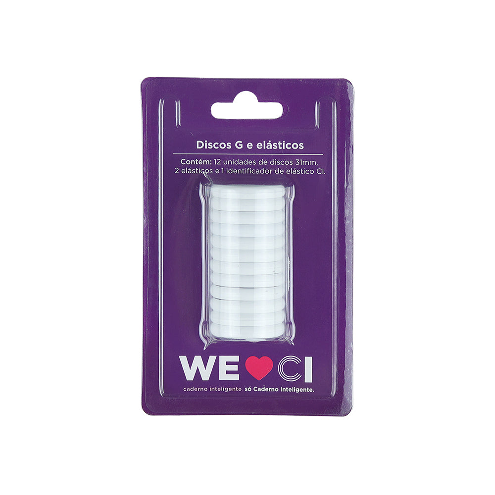 Discos + Elástico Branco