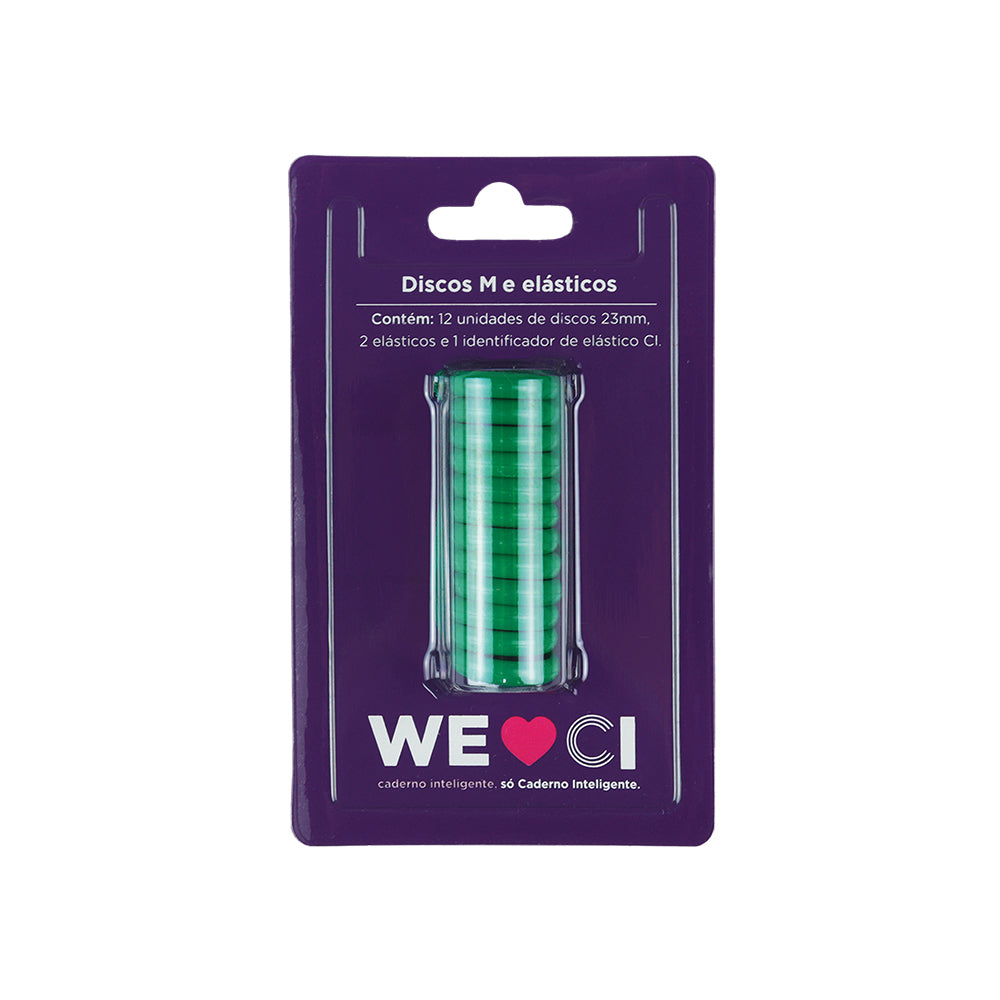 DISCOS + ELÁSTICO VERDE FLORESTA