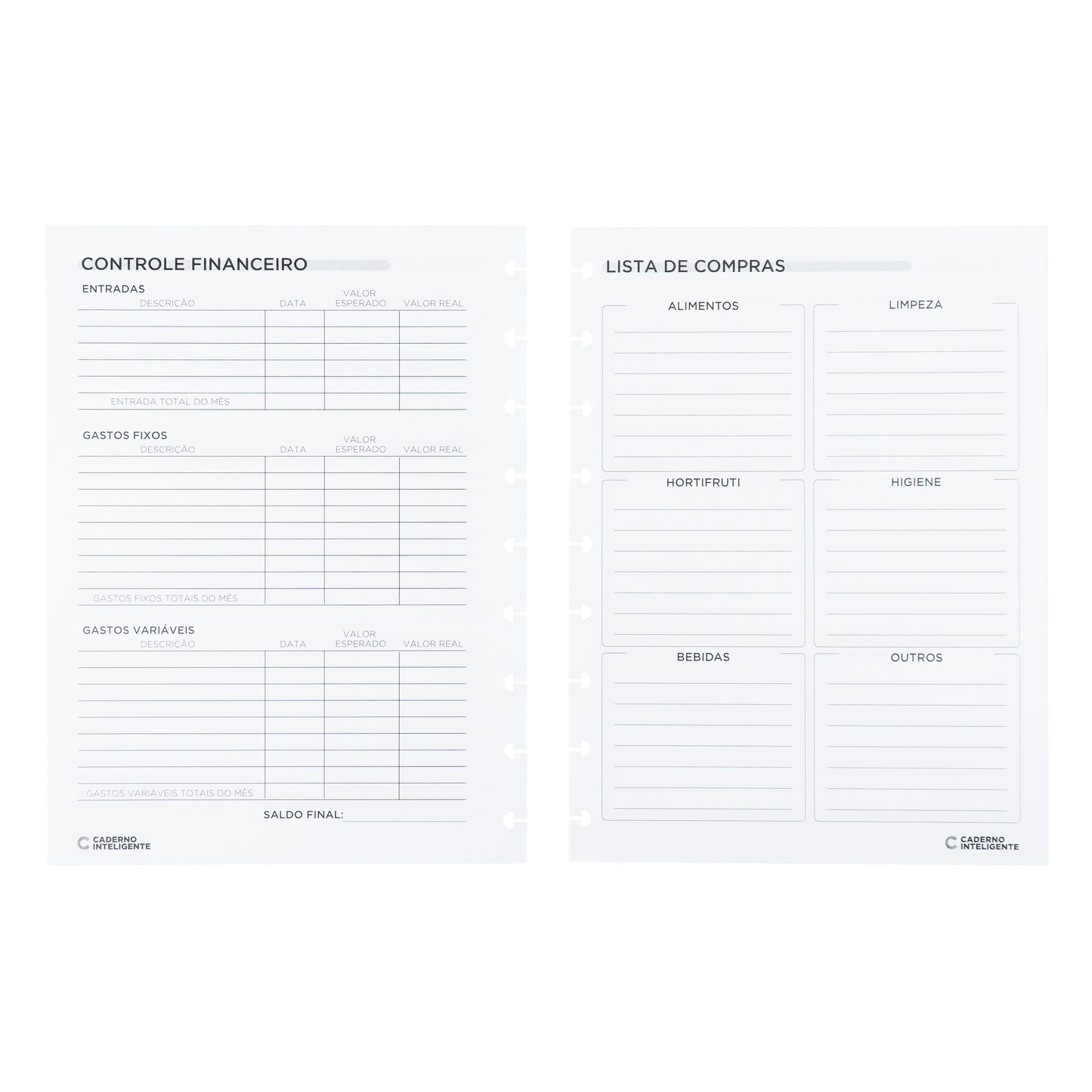REFIL PLANNER ORGANIZER Caderno Inteligente Lojista