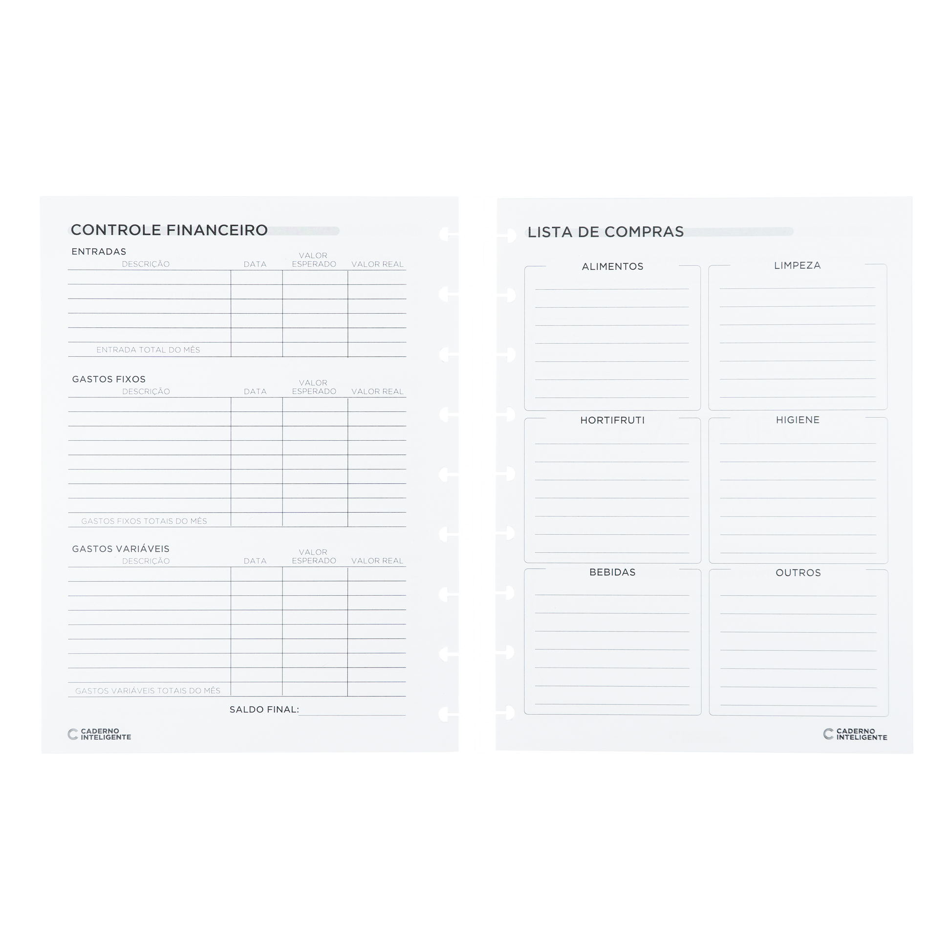 REFIL PLANNER ORGANIZER Caderno Inteligente Lojista