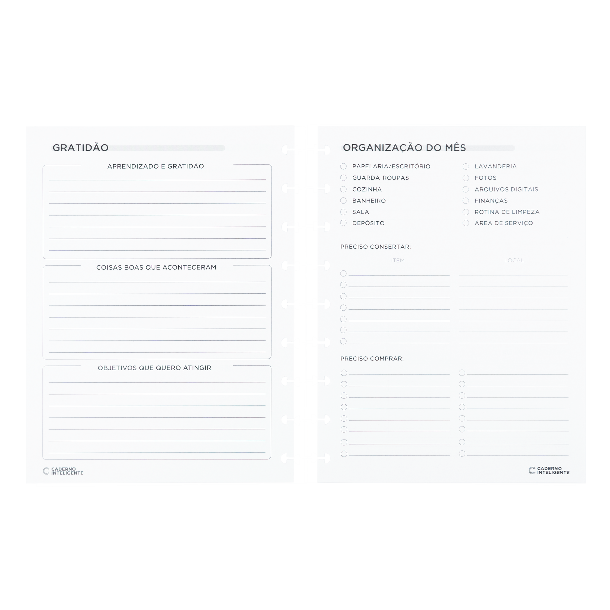 REFIL PLANNER ORGANIZER Caderno Inteligente Lojista