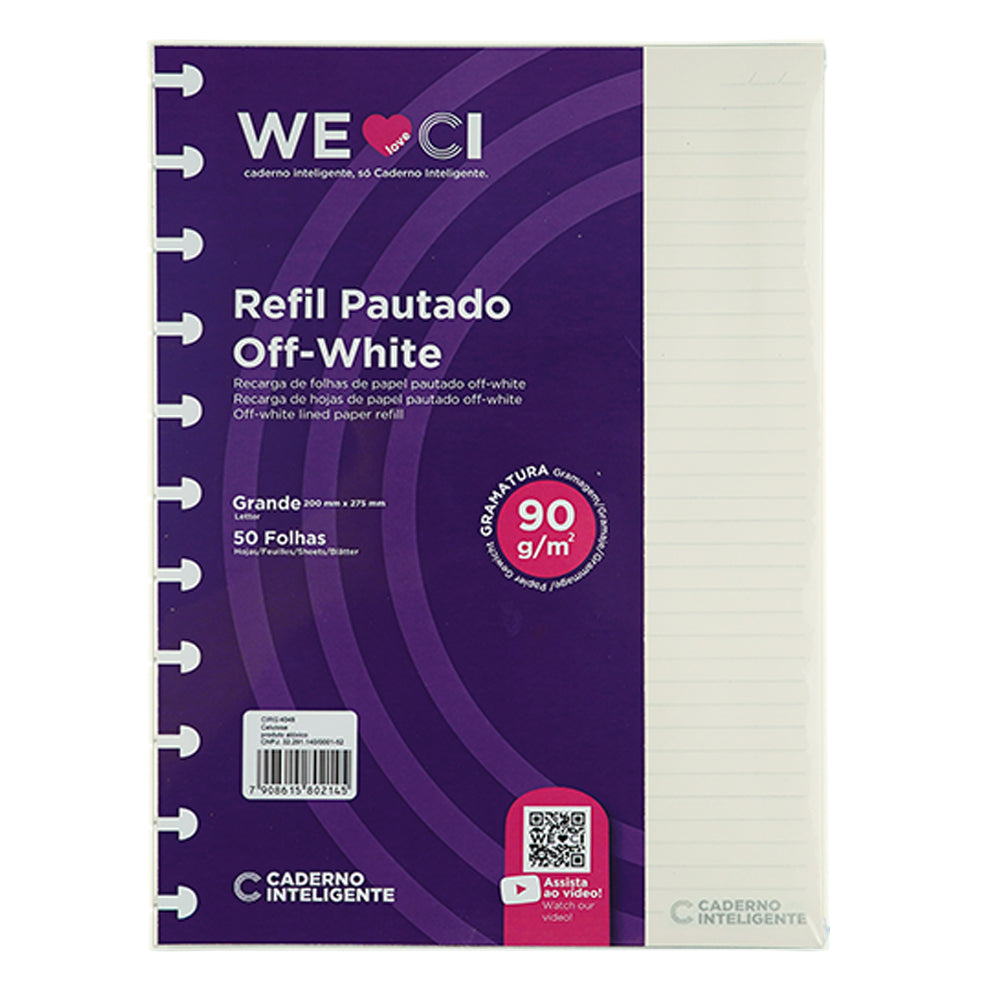 REFIL OFF WHITE PAUTADO