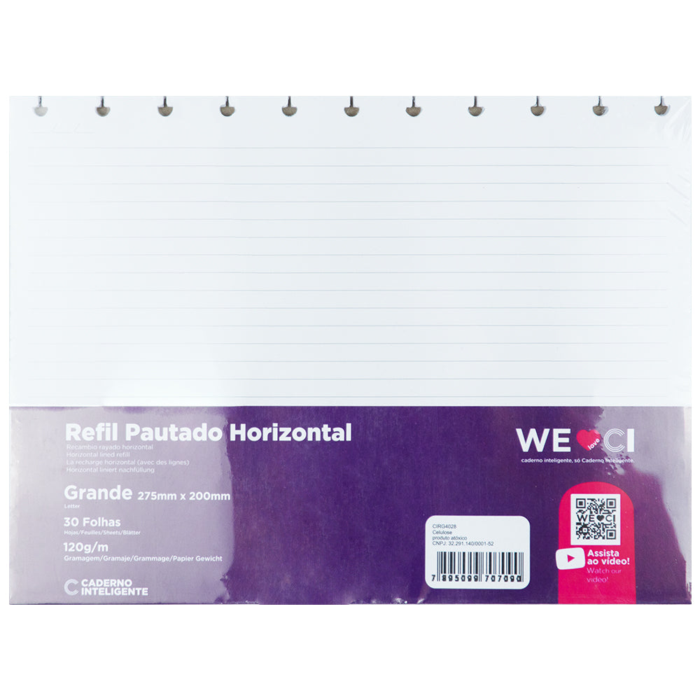 Refil Pautado Horizontal My Frame