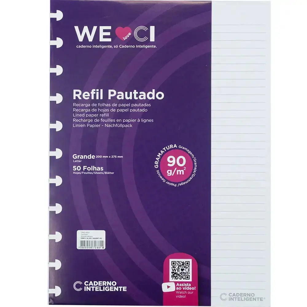 Refil Pautado (Cópia) Caderno Inteligente ®