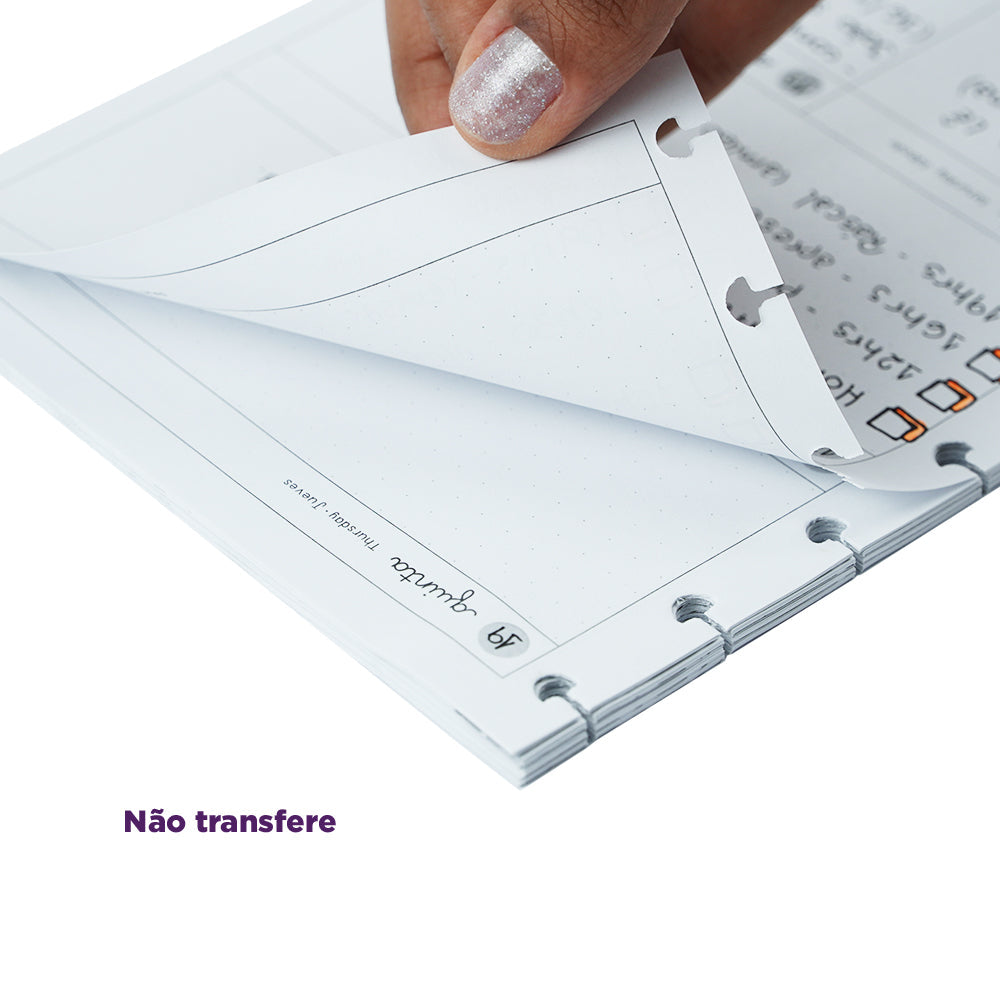 Refil Planner Pink Blossom by Sof Caderno Inteligente ®