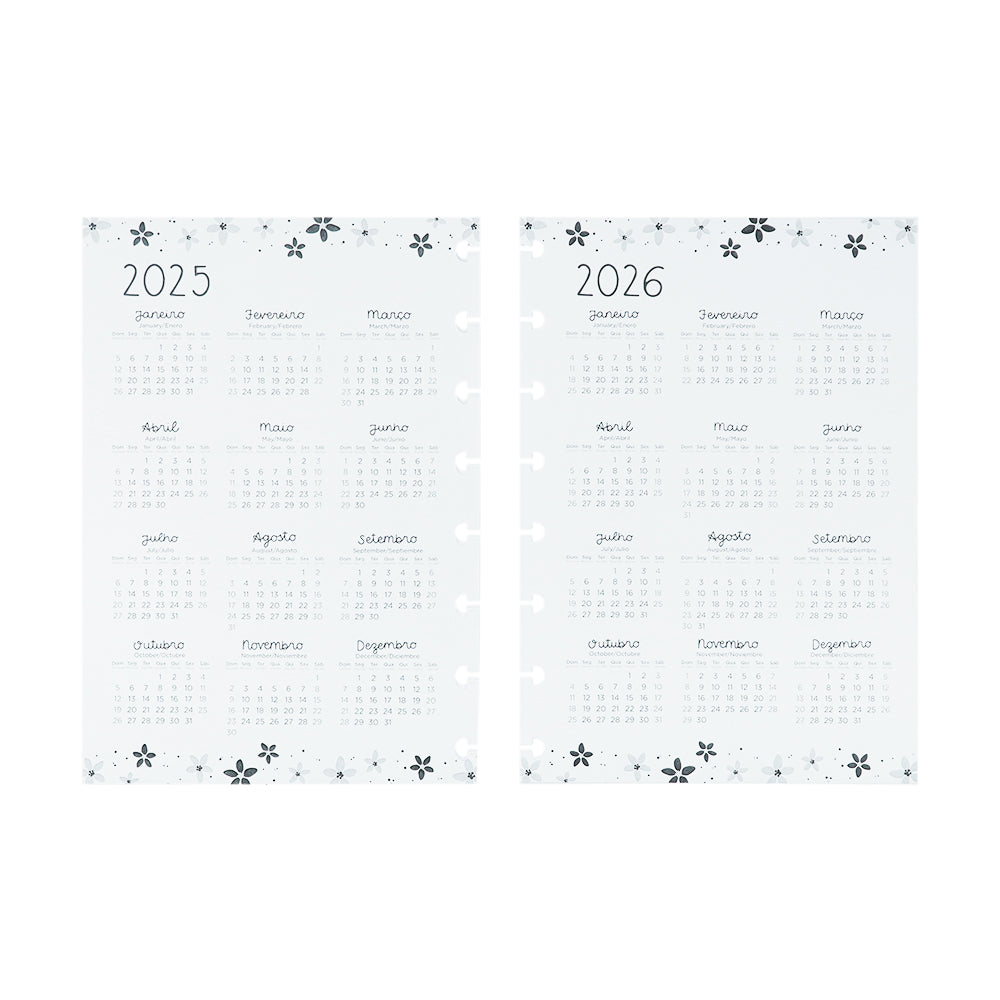 Refil Planner Pink Blossom by Sof Caderno Inteligente ®