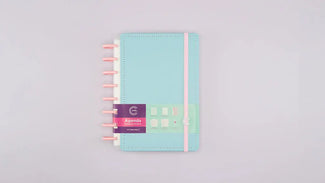 Agenda Inteligente Azul Pastel Caderno