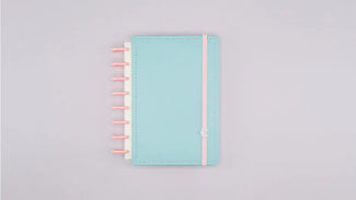 Agenda Inteligente Azul Pastel Caderno
