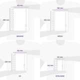 CADERNO ICE PINK - Folhas ROSA com LINHAS BRANCAS Caderno Inteligente ®