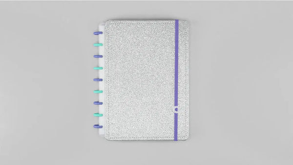 CADERNO LETS GLITTER SILVER 2.0