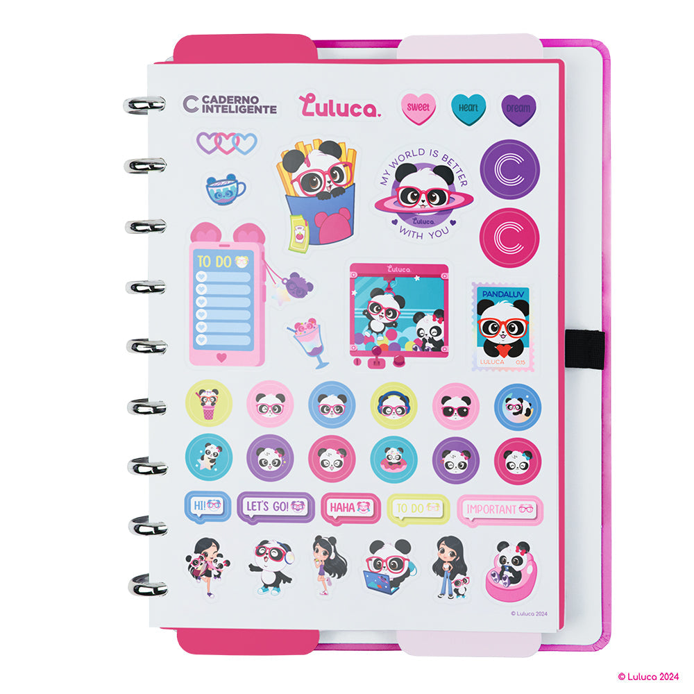 CADERNO PANDALU GLOW BY LULUCA (Cópia) Caderno Inteligente ®