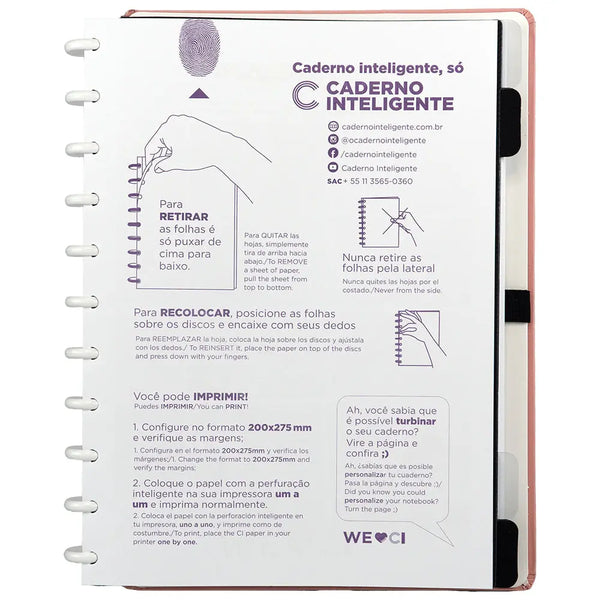 CADERNO ROSE PASTEL Caderno - Caderno Inteligente