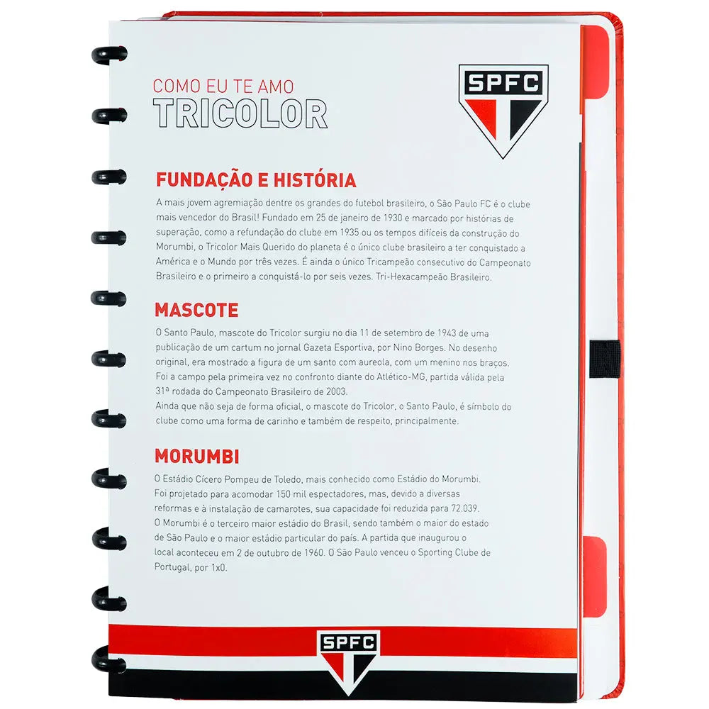 CADERNO SÃO PAULO TRICOLOR PAULISTA PRETO