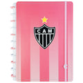 Caderno Inteligente do Atlético Mineiro, na cor rosa, tamanho grande.