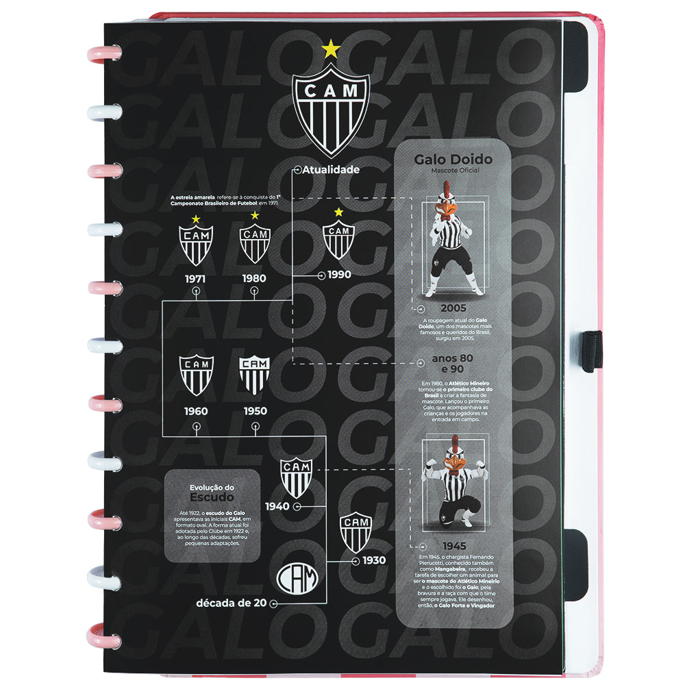 Caderno Atlético Mineiro Rosa