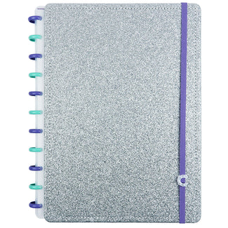 CADERNO LETS GLITTER SILVER 2.0