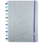 CADERNO LETS GLITTER SILVER 2.0