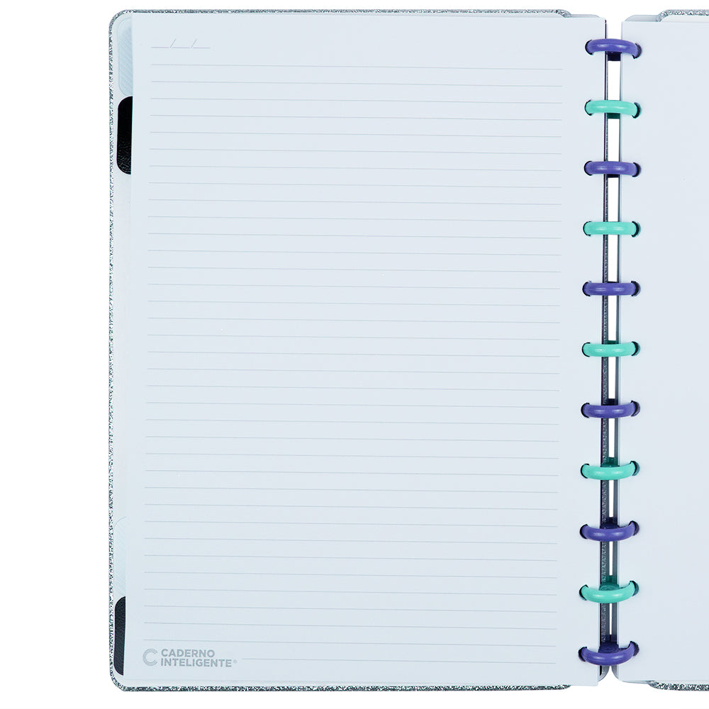 CADERNO LETS GLITTER SILVER 2.0
