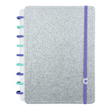 CADERNO LETS GLITTER SILVER 2.0