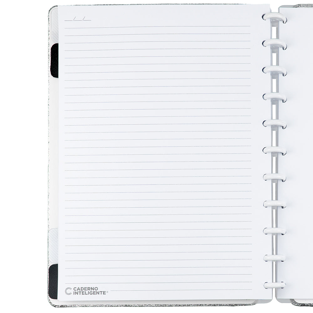 Caderno Let's Glitter Silver