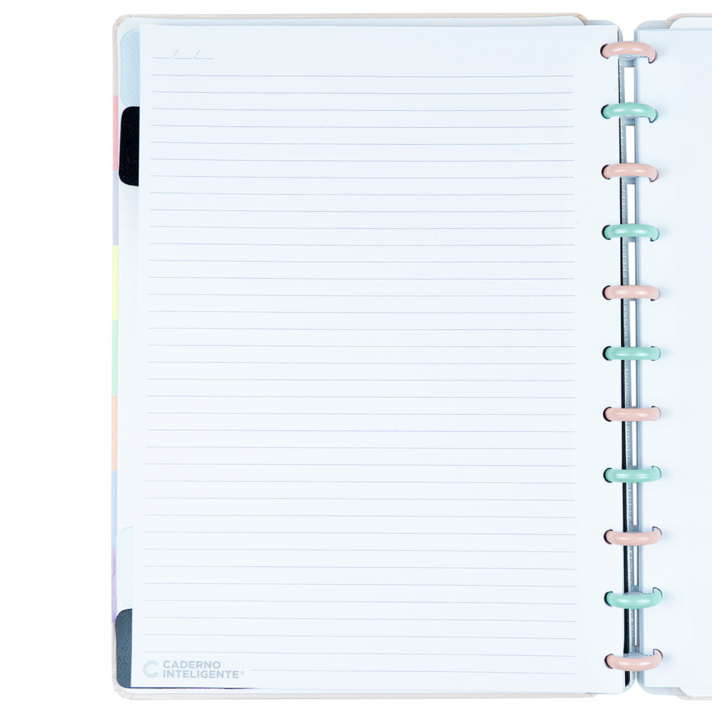 Caderno Inteligente Arco-Íris Pastel