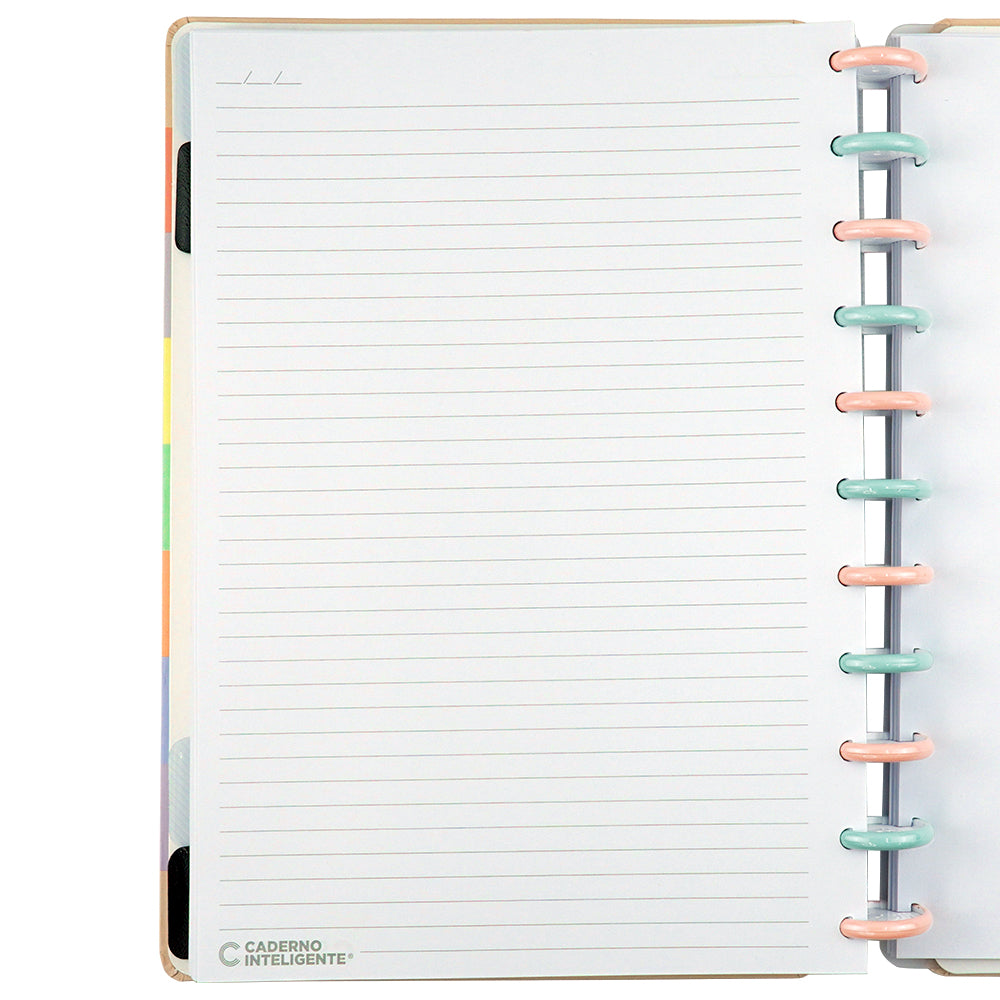 Caderno Arco-Íris Pastel G+