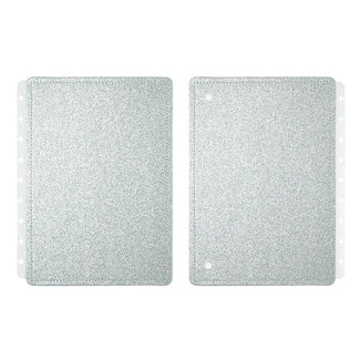 CAPA E CONTRACAPA LETS GLITTER SILVER 2.0 Caderno Inteligente ®