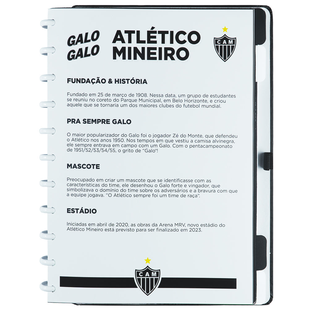 Caderno Atlético Mineiro Preto Caderno Inteligente ®