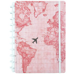 Caderno By Gocase Mapa Mundi Rosa Caderno