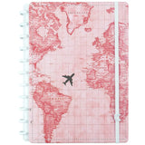 Caderno By Gocase Mapa Mundi Rosa