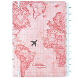 Caderno By Gocase Mapa Mundi Rosa Caderno
