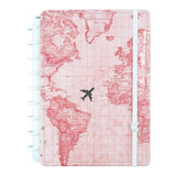 Caderno By Gocase Mapa Mundi Rosa Caderno