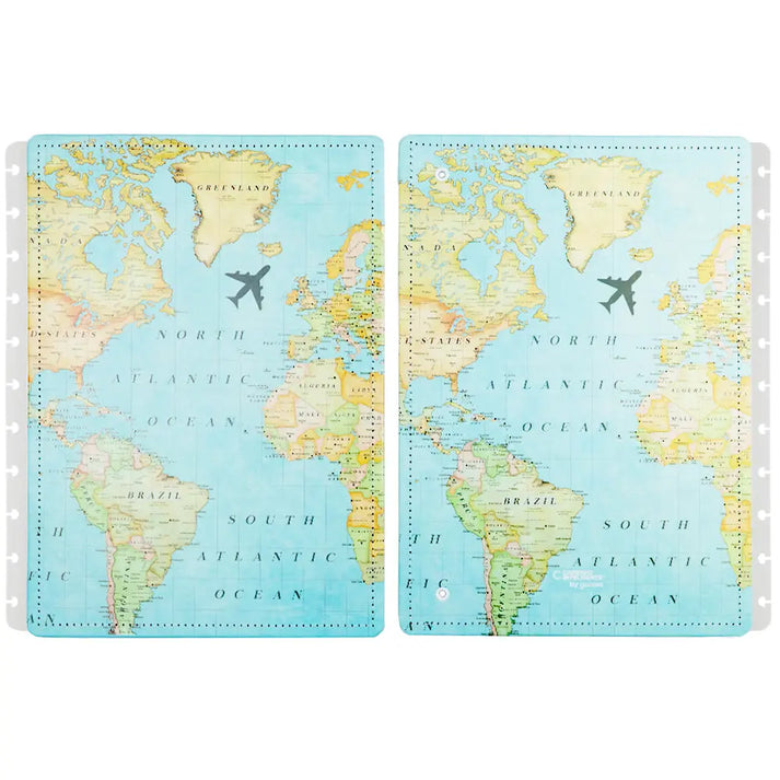 Capa/Contracapa By Gocase Mapa Mundi – Caderno Inteligente