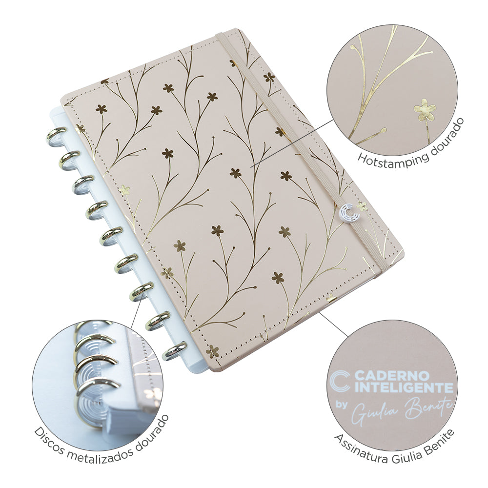 Capa e contracapa Miss Floral by Giulia Benite Caderno Inteligente ®