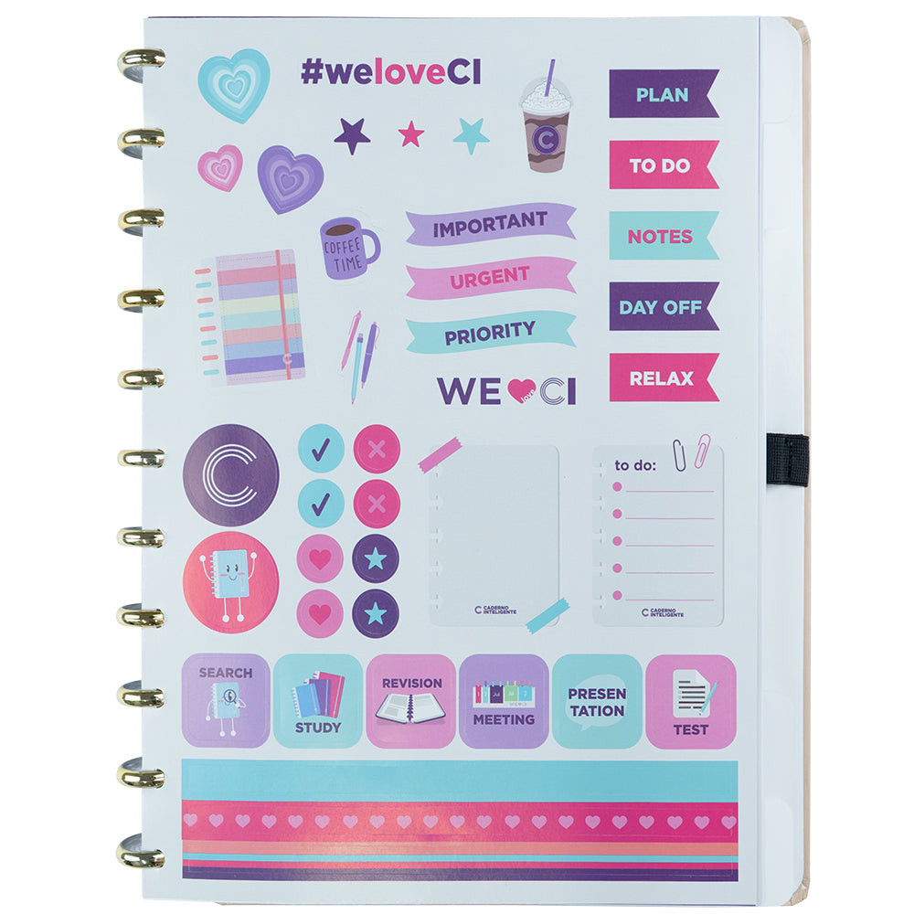 Capa e contracapa Miss Floral by Giulia Benite Caderno Inteligente ®