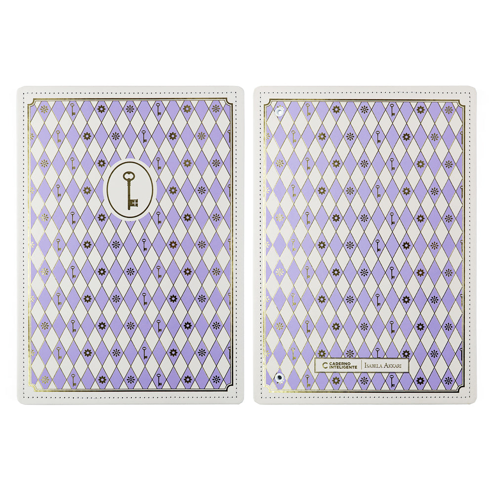 Capa e contracapa Purple Key by Isabela Akkari Caderno Inteligente ®
