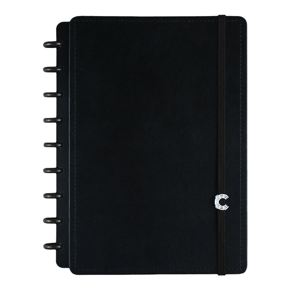 Discos + Elástico Preto - Caderno Inteligente