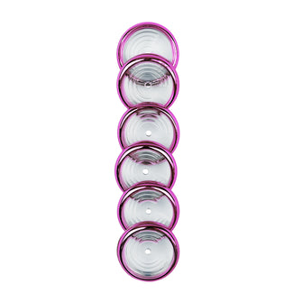 Discos + Elástico Rosa Metálico