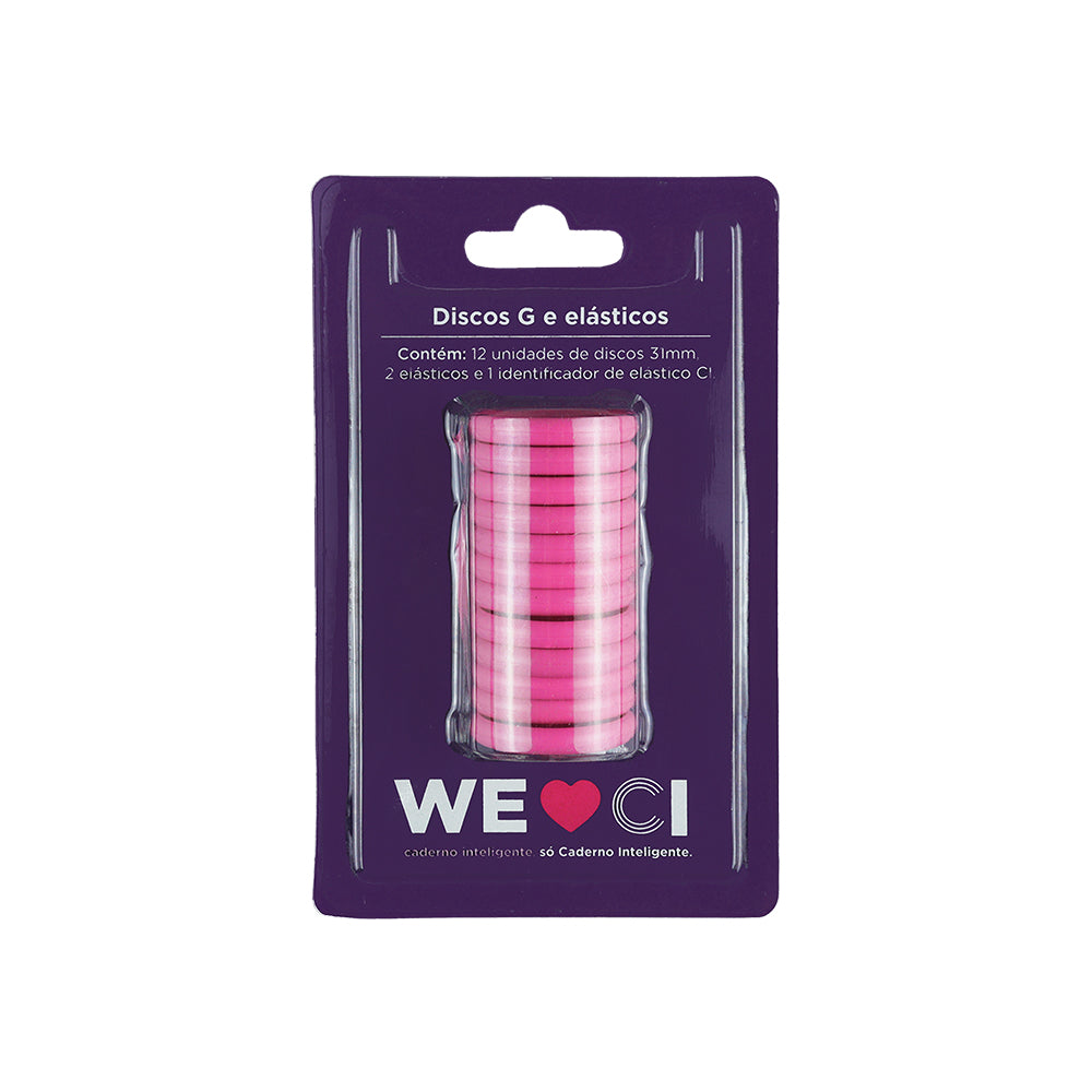 DISCOS + ELÁSTICO SUPER PINK