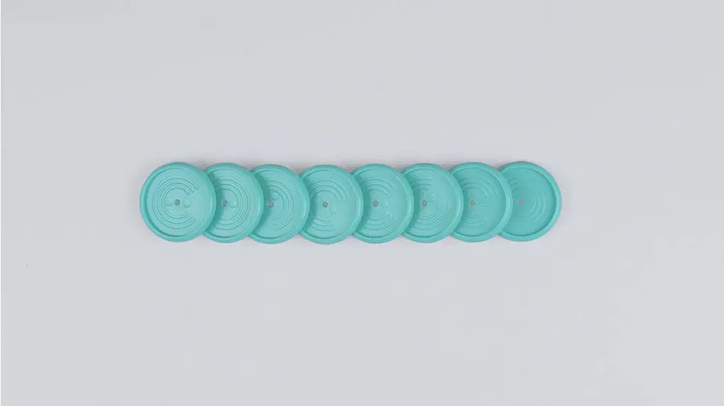 Discos + Elástico Aquamarine